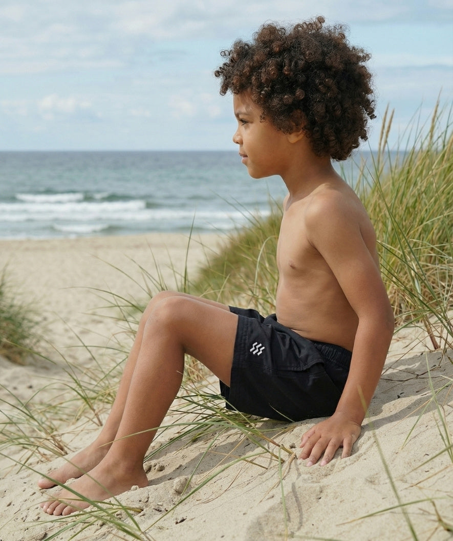 Watery badshorts för pojkar - Waverly - Svart
