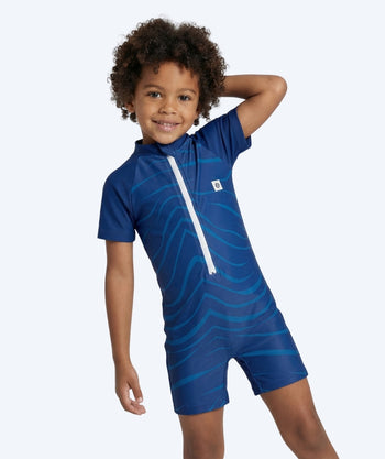 Watery UV dräkt för barn - Fjord Kortärmad Rashguard - Mörkblå