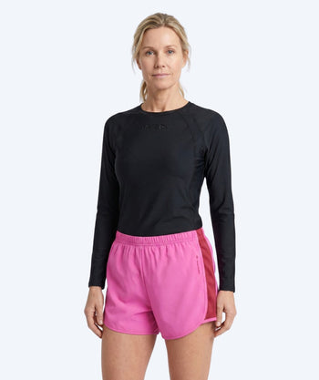 Watery badshorts för dam - Aiko - Rosa/mörkröd