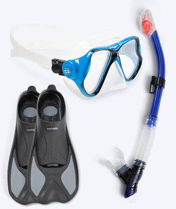 Watery snorkelset för vuxna - Pike/Hudson - Blå