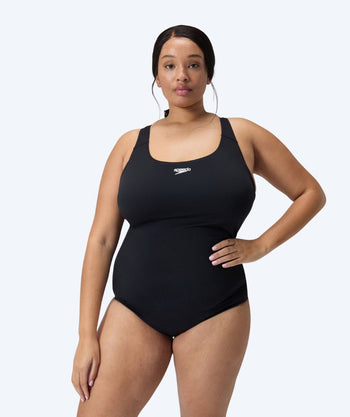 Speedo baddräkt i plus size för dam - Endurance Medalist - Svart