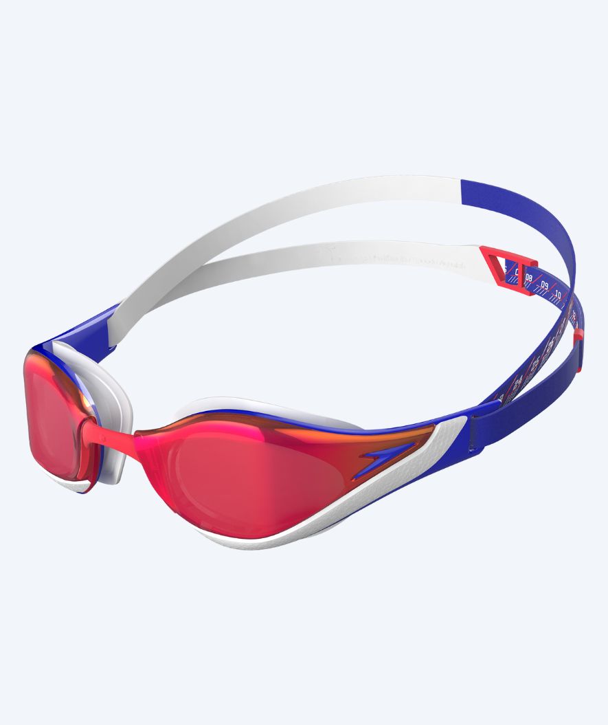 Speedo Elite simglasögon - Fastskin Pure Focus Mirror - Röd/blå