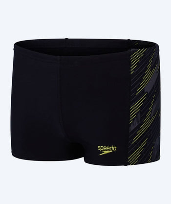 Speedo aquashorts för pojkar - Hyperboom Panel - Svart/Gul