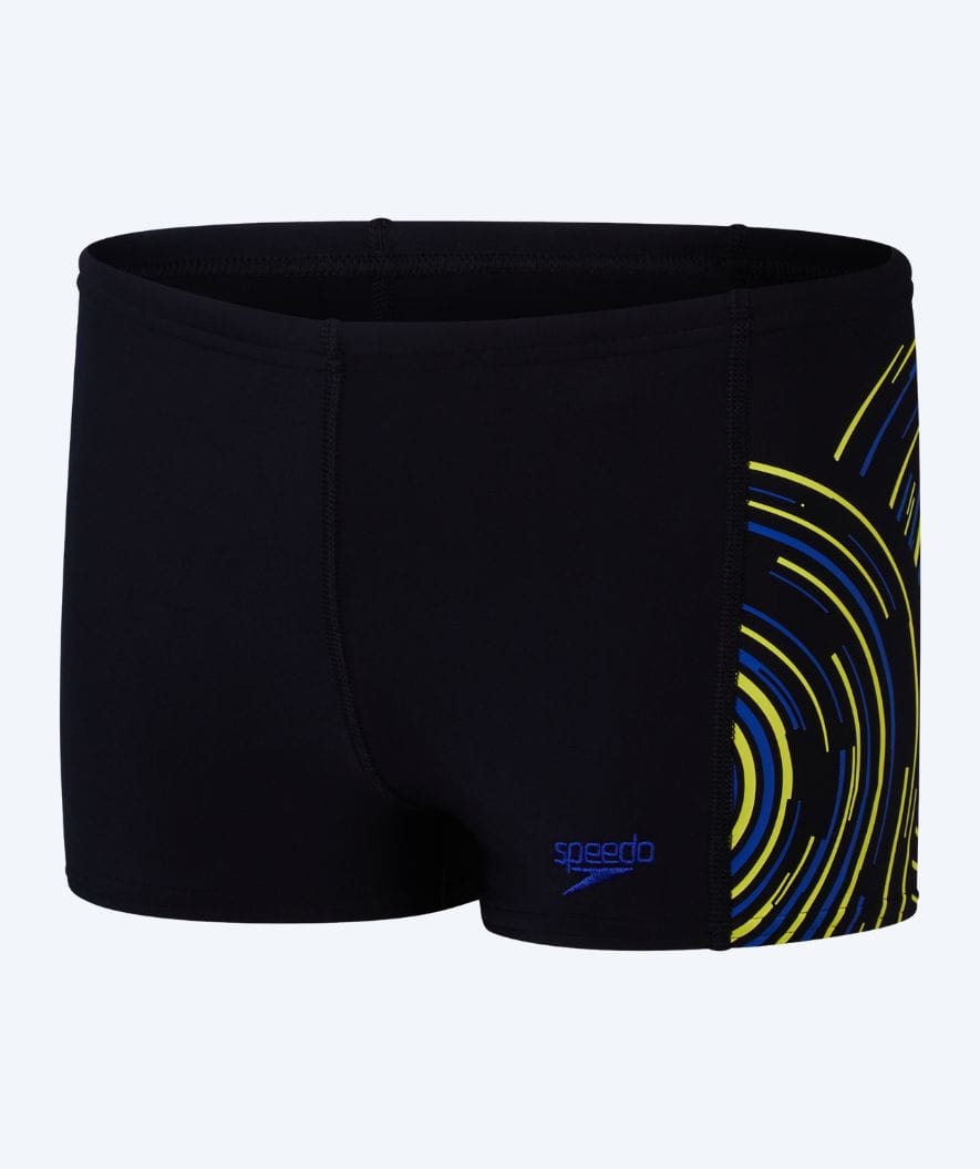 Speedo aquashorts för pojkar - Plastisol Placement - Svart/Blå/Gul