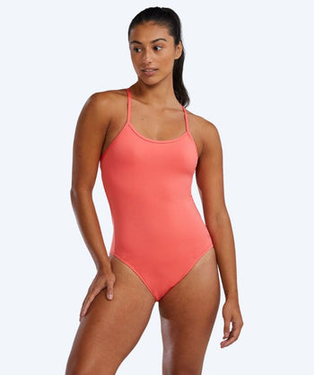 TYR baddräkt för dam - Durafast Elite Solid Tieback - Ljusrosa