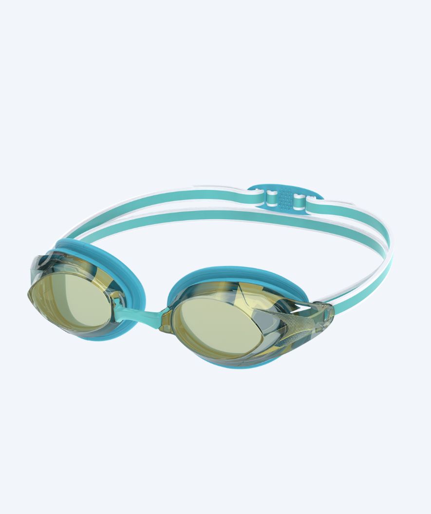 Speedo Elite simglasögon för damer - Vanquisher 3.0 Mirrored - Turkos/guld