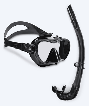 Watery Combo snorkelset för barn - Cliff - Svart
