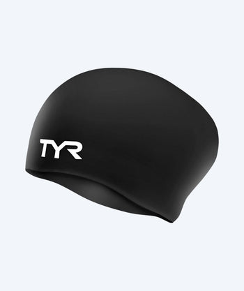 TYR badmössa för långt hår - Silicone - Svart