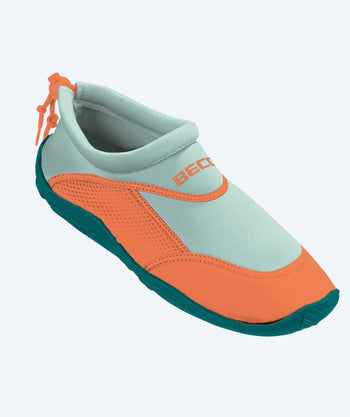 Beco neoprenbadskor för vuxna - Grön/orange
