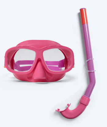 Watery Combo snorkelset för barn (4-10) - Wyre - Ljusrosa/lila