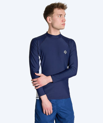 Watery UV tröja för herr - Talcott Långärmad Rashguard - Mörkblå/vit