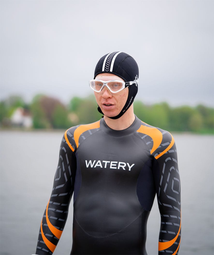 Watery simmask för vuxna - Mantis - Vit/grå