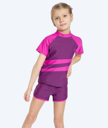 Watery UV tröja för barn - Manami Kortärmad Rashguard - Lila