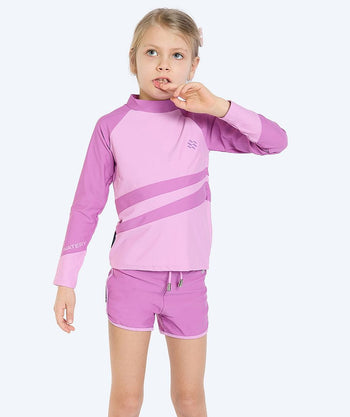 Watery UV tröja för barn - Manami Långärmad Rashguard - Atlantic Purple