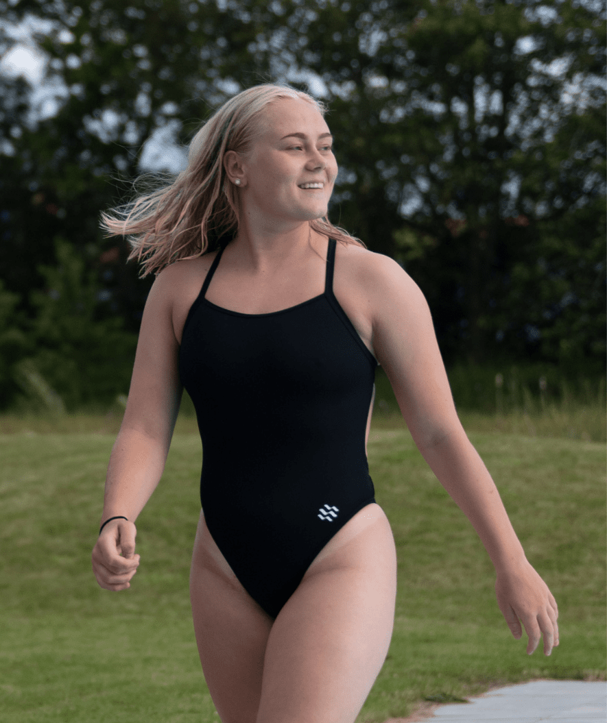 Watery baddräkt för dam - Eco Freestyler - Svart