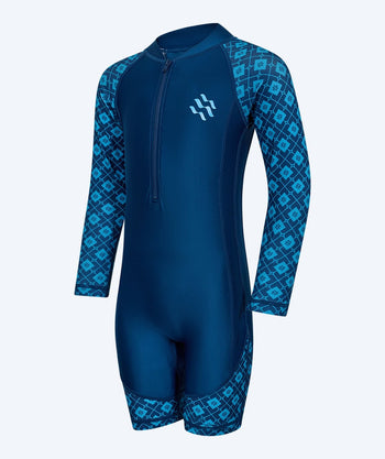 Watery UV dräkt för barn - Athena Långärmad Rashguard - Mörkblå