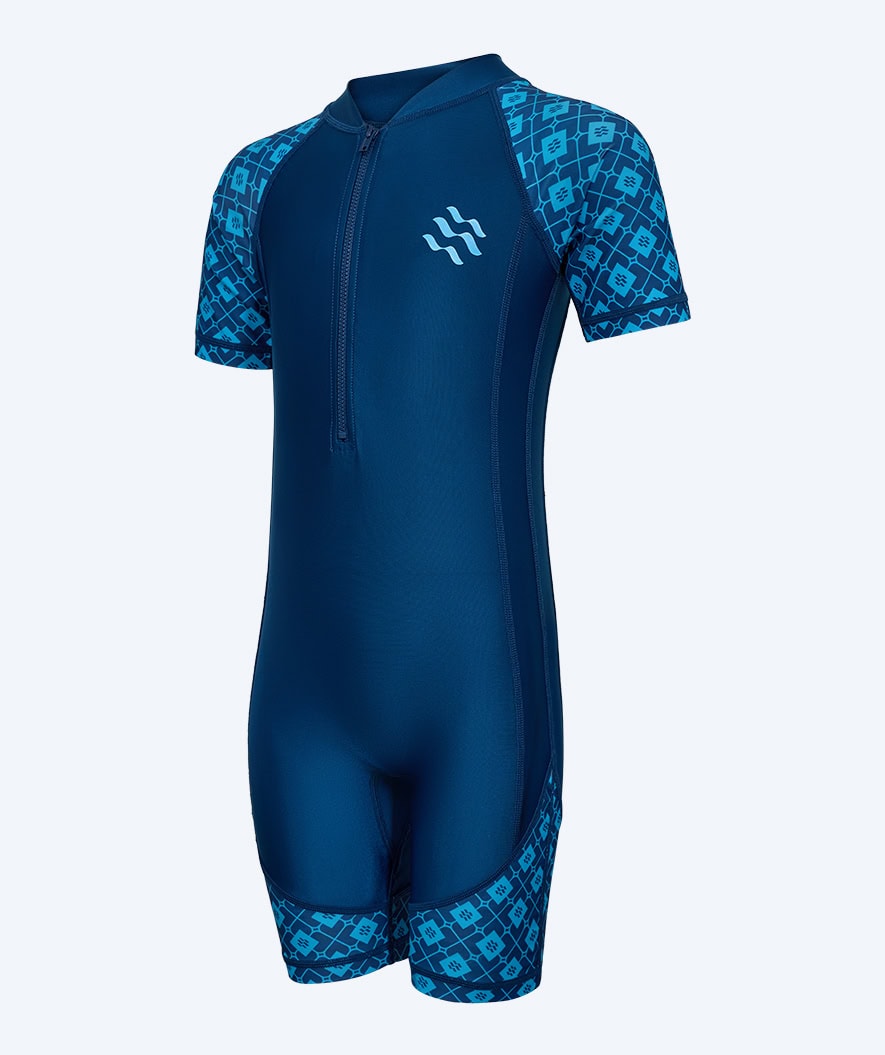 Watery UV dräkt för barn - Athena Kortärmad Rashguard - Mörkblå
