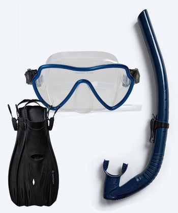 Watery snorkelset för vuxna (från 15 år) - Fraser/Coast/Delmere - Mörkblå/svart