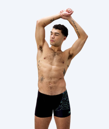 Speedo aquashorts för herr - Hyperboom V-Cut - Svart/grön