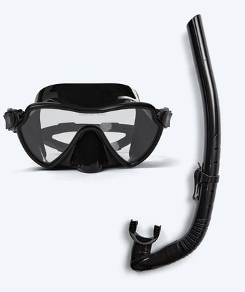 Watery Combo snorkelset för vuxna (från 15 år) - Fraser/Itzel - Svart