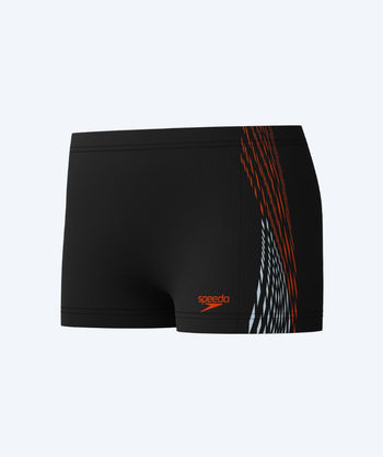 Speedo aquashorts för pojkar - Plastisol Placement - Svart/Röd