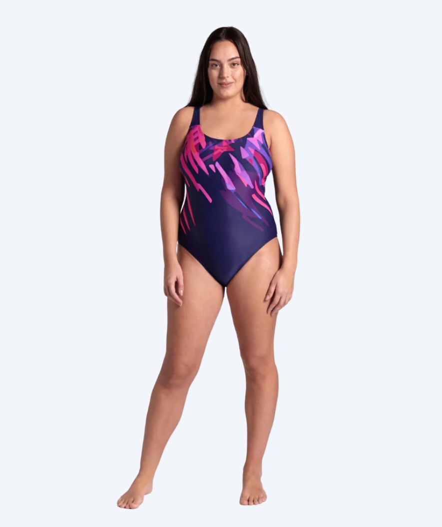 Arena baddräkt i plus size för dam - Talea U-Back - Lila