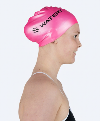 Watery badmössa för långt hår - Signature - Rosa