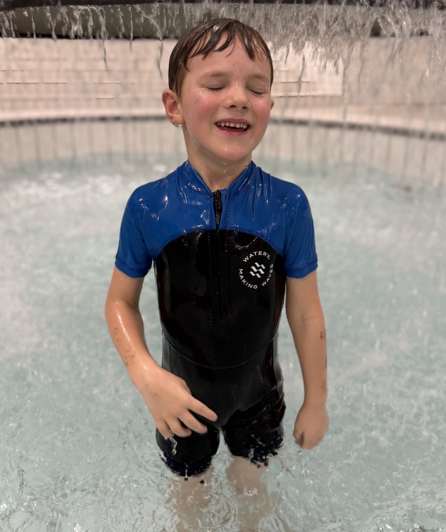 Watery UV våtdräkt för barn - Calypso Shorty - Mörkblå