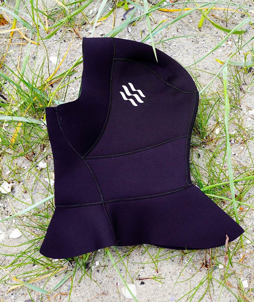 Watery neoprenhuva med hals - Hedgehog (3mm) - Svart