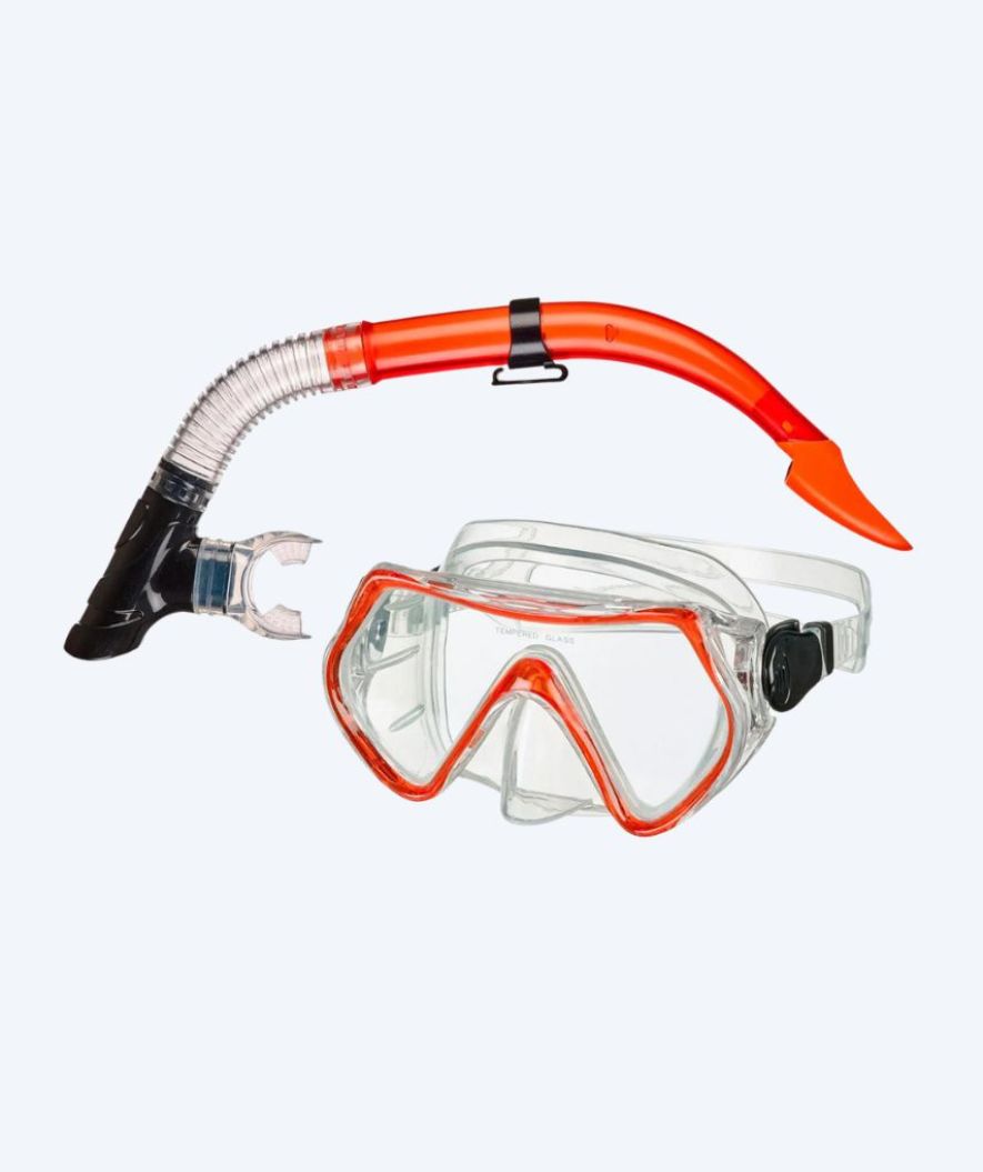 Beco Combo snorkelset för barn (från 8 år) - Livorno - Röd
