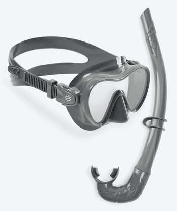 Watery Combo snorkelset för barn - Cliff - Grå