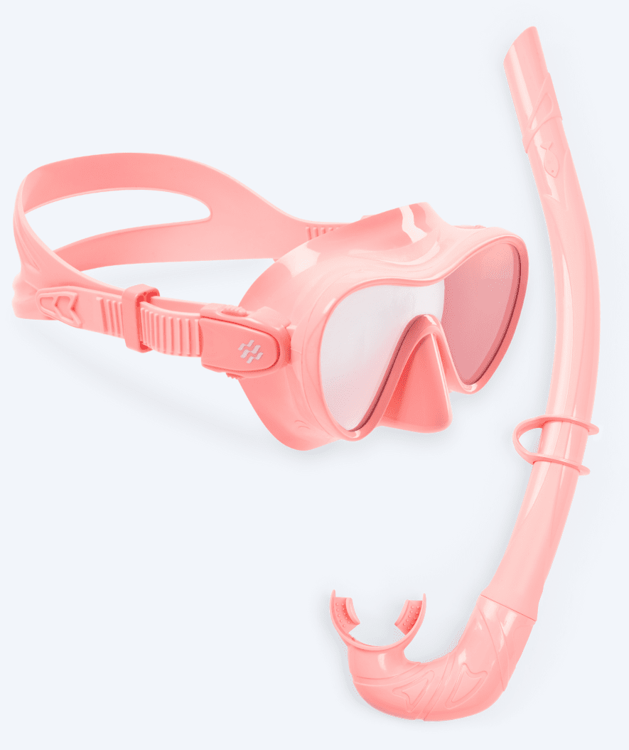 Watery Combo snorkelset för barn - Cliff - Rosa
