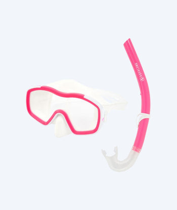 Aqualung Combo snorkelset för barn (8-18) - Raccon Combo - Klar/ljusrosa