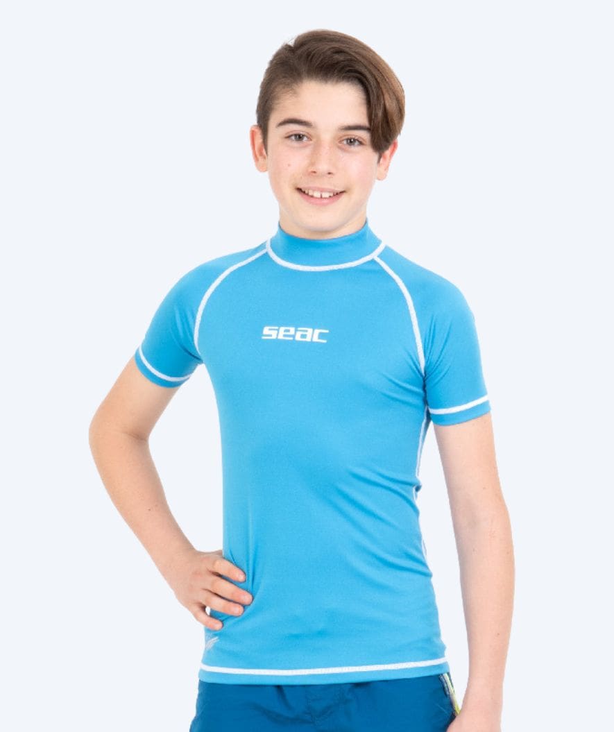 SEAC UV tröja för barn - T-Sun Short - Blå/vit