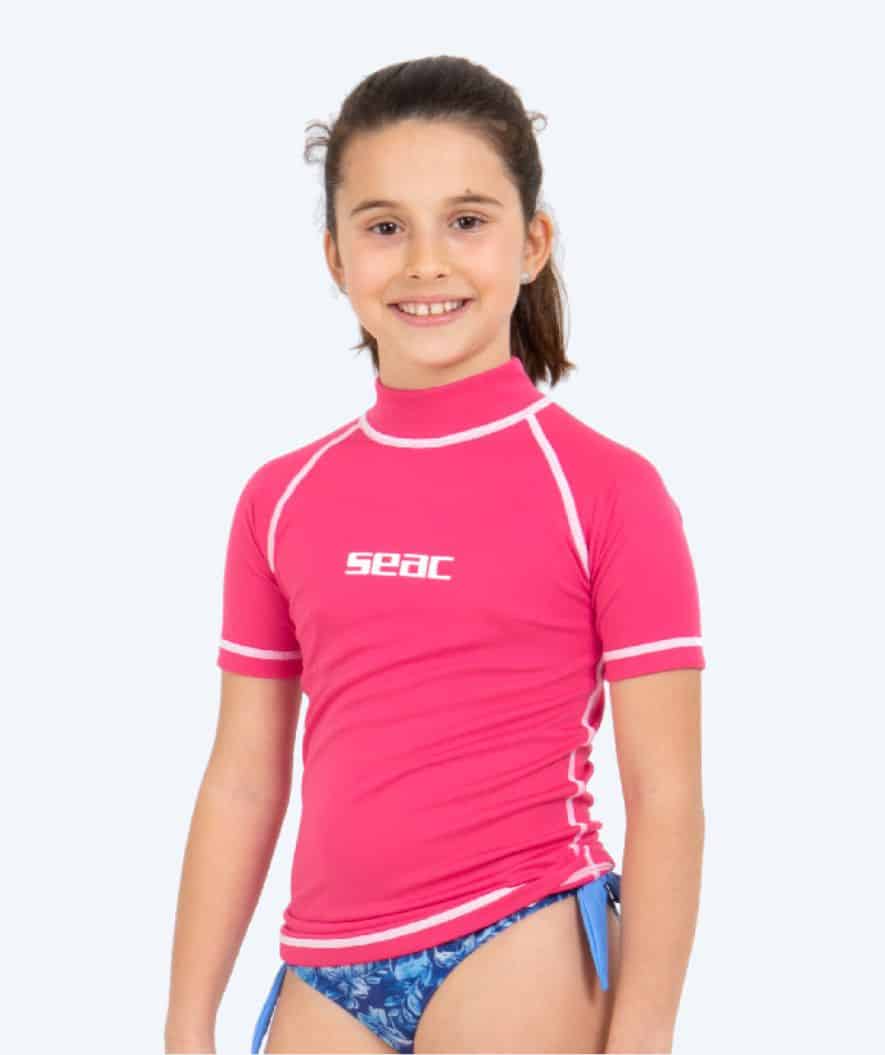 SEAC UV tröja för barn - T-Sun Short - Rosa/vit