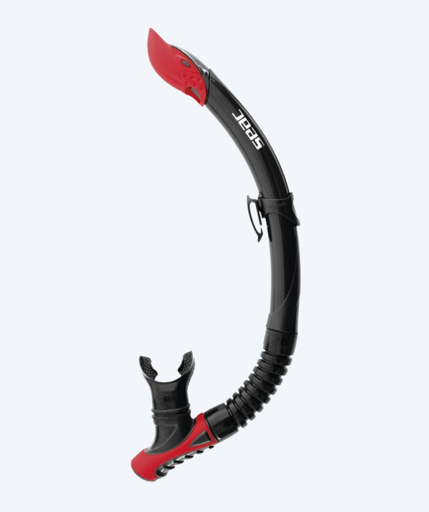 SEAC semi dry snorkel för vuxna - Reverse - Svart/röd