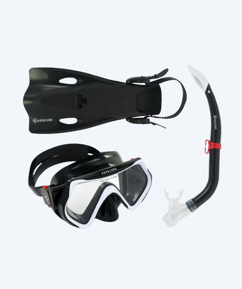 Aqualung snorkelset för barn - Hero - Svart/vit
