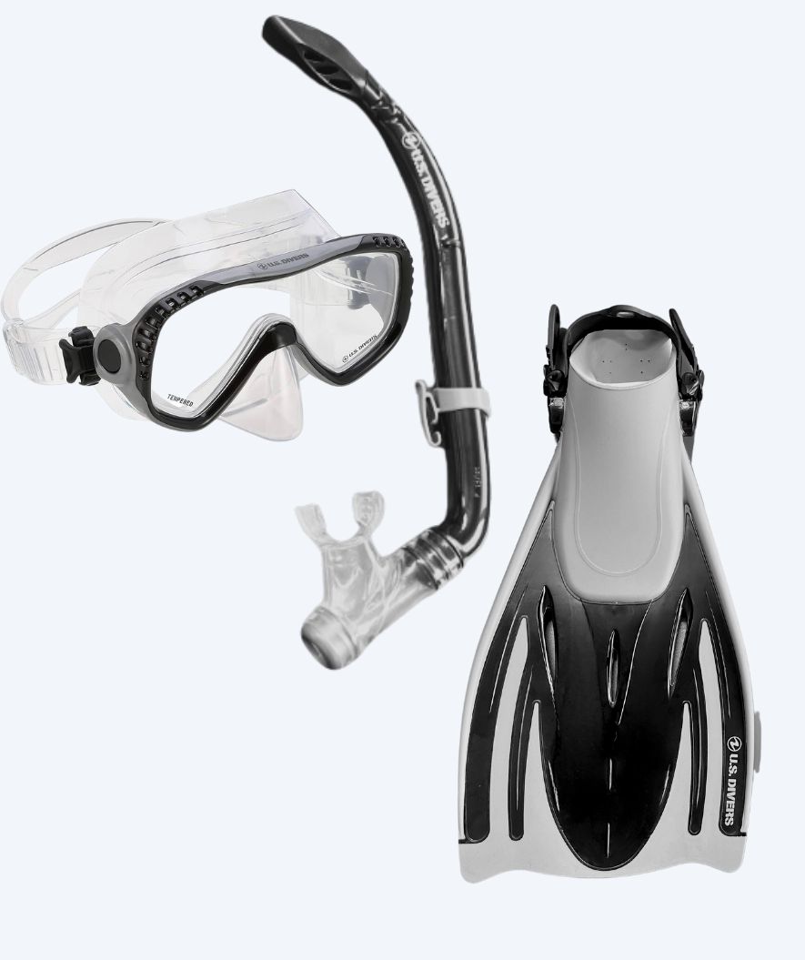 Aqualung snorkelset för vuxna - Pakala - Svart/Grå
