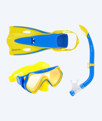 Aqualung snorkelset för barn - Hero - Gul/Blå