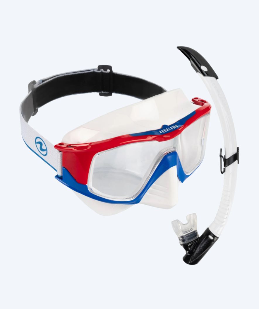 Aqualung Combo snorkelset för junior - Vita - Vit/svart
