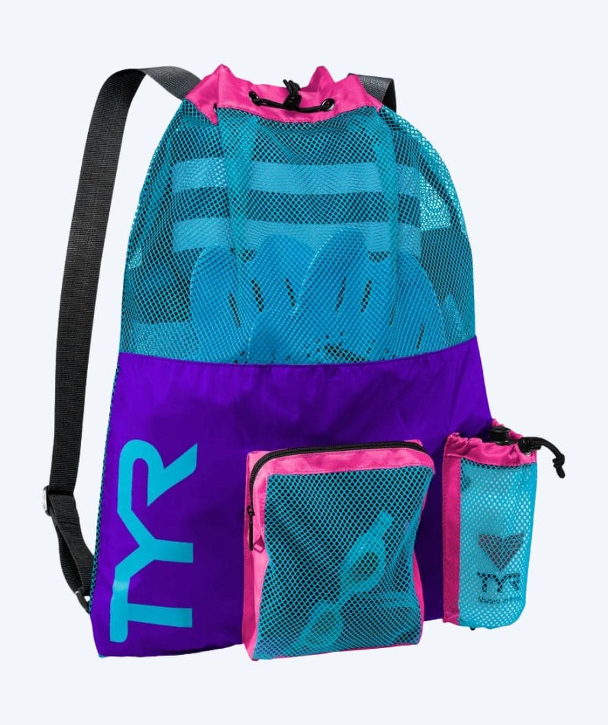 TYR simnät - Big Mesh Mummy 40L - Lila/blå