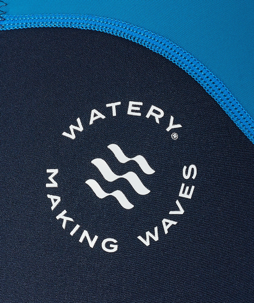 Watery UV våtdräkt för barn - Calypso Full-Body - Blå/mörkblå