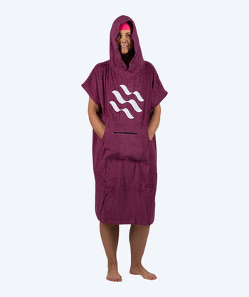 Watery badponcho för vuxna - Bomull - Lila