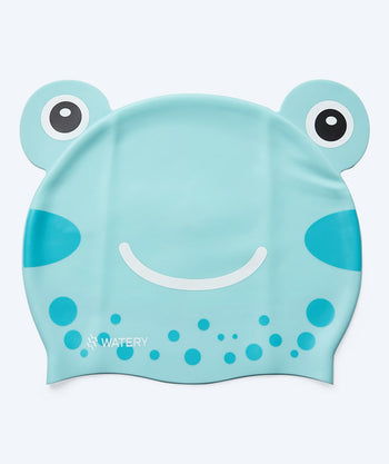 Watery badmössa för barn - Dashers - Frog (Ljusblå)