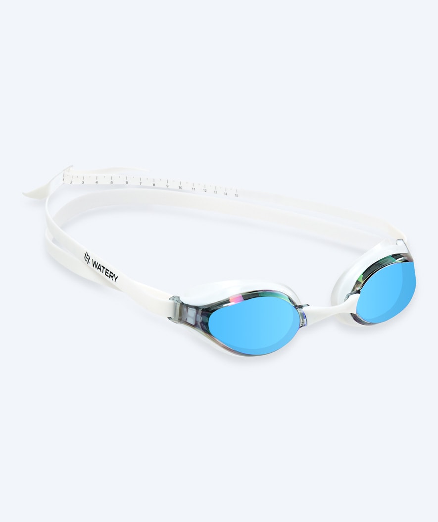 Watery Elite simglasögon - Poseidon Mirror - Vit/blå