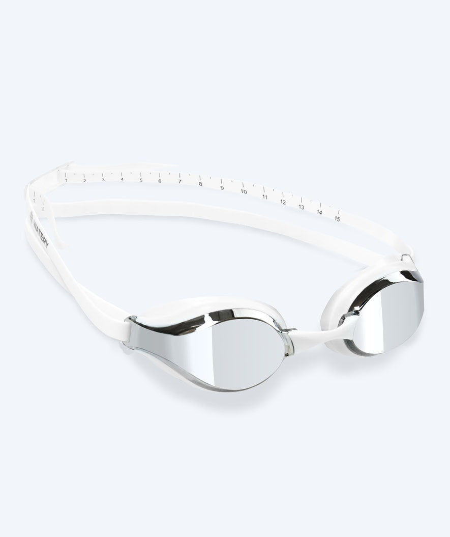 Watery Elite simglasögon - Poseidon Mirror - Vit/silver