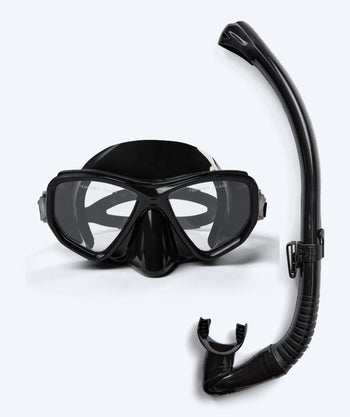 Watery Combo snorkelset för vuxna (från 15 år) - Fenton Pro - Svart