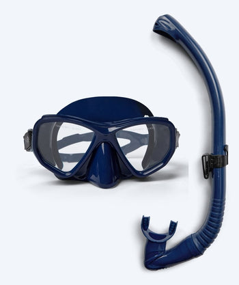 Watery Combo snorkelset för vuxna (från 15 år) - Fenton Pro - Mörkblå