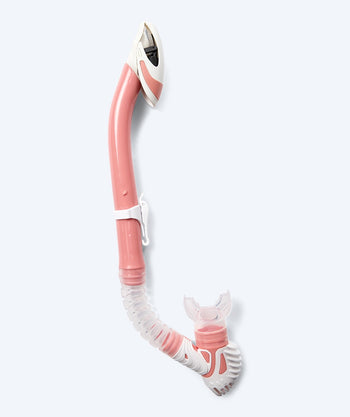 Watery snorkel för vuxna (från 15 år) - Leach Pro - Vit/ljusrosa