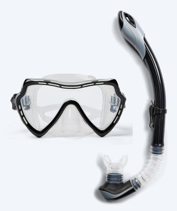 Watery Combo snorkelset för vuxna (från 15 år) - Nebula - Svart